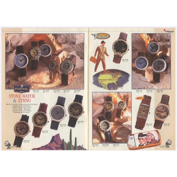 RARE 1995 SEA SHELLS FOSSIL WATCH BW-6709 - Picture 3 of 7